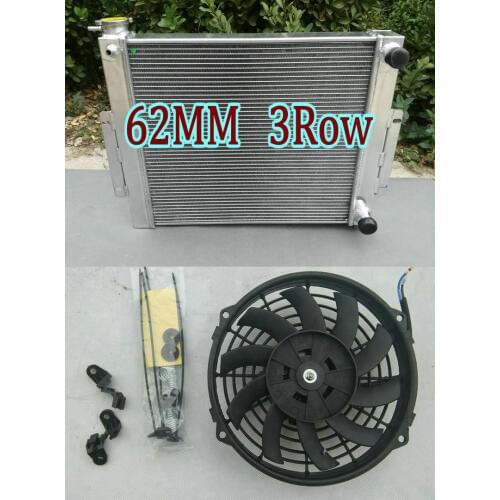 3Row 62mm Racing aluminum radiator for JEEP CJ7 WITH CHEVY V8 LS SWAP 1976-1986 manual CROSS-FLOW 76 78 80 85 86