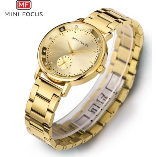Minifocus Women Watch Famous Luxury Brands Fashion Ladies Wrist Watches Gold Watch Women Golend Clock Relogio Feminino 2019