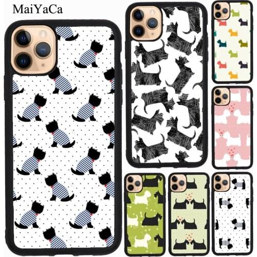 MaiYaCa Westie Scottie Scottish Terrier Case For iPhone 11 Pro Max 12 Pro Max mini XS X XR SE 2020 6S 7 8 Plus Fundas
