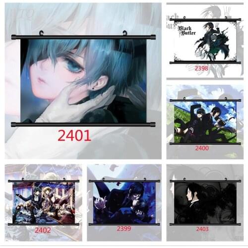 Black Butler Michaelis Sebastian Ciel Phantomhive Canvas Painting Anime Posters Wall Decor Wall Art Poster Picture Home Decor