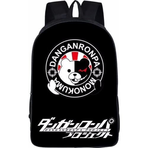 Danganronpa Dangan Ronpa Monokuma Schoolbag Shoulder Backpack for Girl Boy School Bags for Teenagers Mochila Sac A Dos