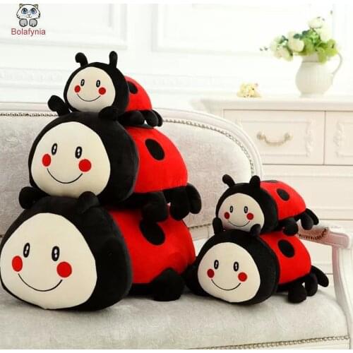 Children Stuffed Ladybug Kids Plush Toy For Christmas Birthday Gift