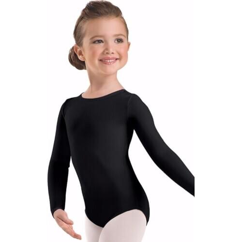 Speerise Toddler Long Sleeve Gymnastics Leotard for Girls Pink Spandex Leotard Bodysuit Ballet Dance Costumes for Kids