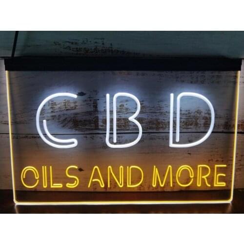 SS111 CBD Open Wall Décor Dual Color LED Neon Sign