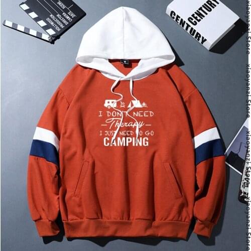 Camping Therapy hoodies Cotton Camper Tent Caravan Campsite sweatshirts Fashion pullovers Camiseta Hombre Streetwear