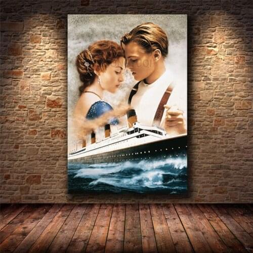Titanic Classic Movie Leonardo DiCaprio Art Painting Silk Canvas Painting Poster Wall Home Decor