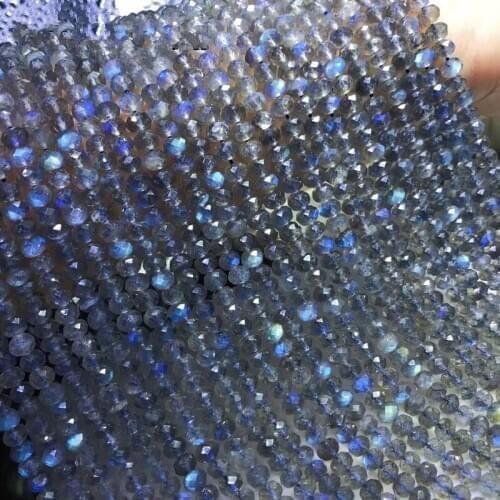 AAAA labradorite roundel faceted 6*4mm for DIY jewelry making 14inch loose beads FPPJ wholesale beads nature gemstone