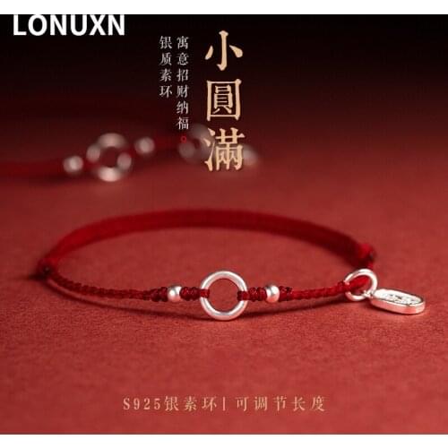 LONUXN Bracelets Red Thread