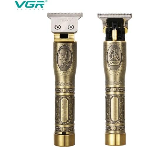 VGR 081 Hair Clipper Professional Rechargeable Personal Care Vintage Engraving Scissors T9 Trimmer USB Reduction Barber V081