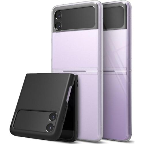 Matte & Clear Case For Samsung Galaxy Z Flip 3 5G Transparent Hard Protective Cover Shell For Galaxy Z Flip3 2021 Capa Bumper