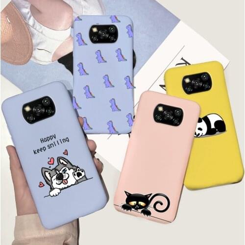 Cartoon Silicone Sofu-touch Back Case For Xiaomi POCO X3 NFC X 3 PRO Case 6.67" Colorful Soft Phone Cover For Xiaomi POCOX3 Pro