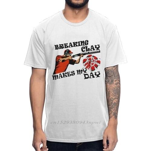 Man Leisure Clay Trap Shooting For Skeet Shooting Fans T Shirt Round Neck Comfortable Cotton Anime Homme T-shirt