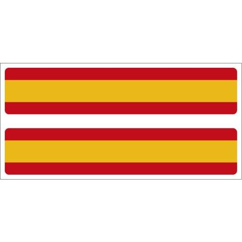 Sticker flag rectangle Spain 2 pcs. 100x20mm/you