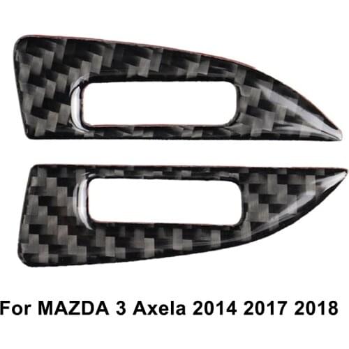 Car Air Vent Shift Control Panel Stickers Carbon Fiber Trim Sticker Car Styling For Mazda 3 Axela 2014 2017 2018 Interior Decor