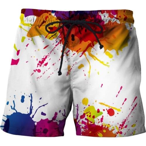 Art graffiti Men beach shorts 3D printed graphic shorts mens shorts Summer quick-drying surf shorts Casual sports shorts S-6XL