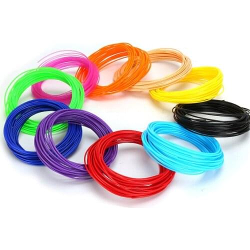 Sale ! PLA Filament For 3D Pen Filament 10 Rolls 5M 1.75mm 100M Plastic Filament for 3D Painting Pen 3D Printer Pen Accessories