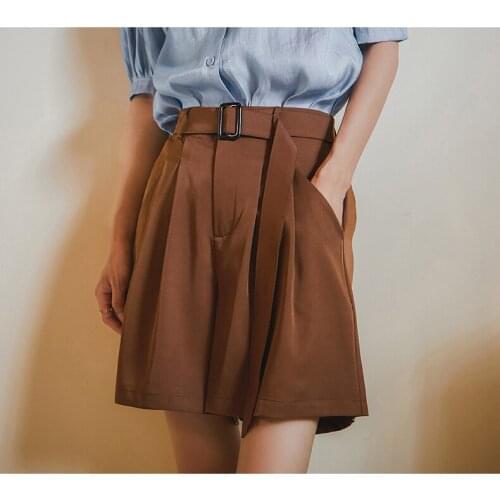 High Waist Short Pants Loose Women Shorts Summer Pink Female New Straight Large Size Casual Solid Wide Leg Trousers Streetwear