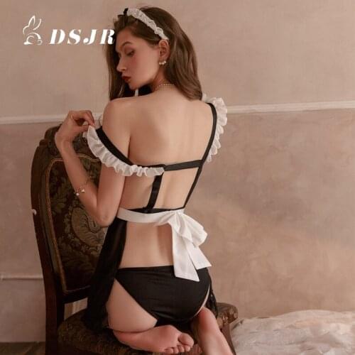 Sexy Maid Skirt Dress Roleplay Costumes Passion Game Miniskirt Set Role Playing for Women Sleepwear Cosplay Dressing Sex Uniform