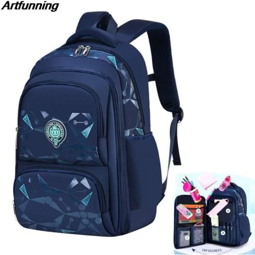 Artfunning School Bags For teenage Boys kids Travel Backpack Children School Backpacks Waterproof Schoolbag free shipping