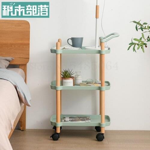 Nordic Side Corner Table Living Room Ins Sofa Side Cabinet Mobile Cart Tea Table Table Small Wheel Coffee Table