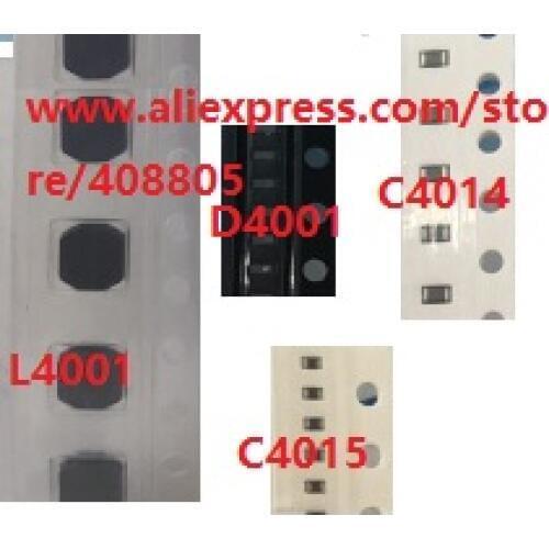 5sets/lot For iPad air 2 air2 A1566 A1567 L4001 coil + diode D4001 + capacitance C4014 + C4015 Capacitor