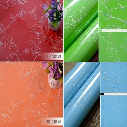 Thicke 5m White Red Waterproof Vinyl Decorative Film Self Adhesive Wallpaper Roll For Kitchen Furniture Stickers Pvc Home Decor