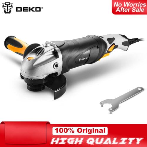 DEKO 220V Electric Angle Grinder Power Tool Working For Cutting Grinding Metal Wood
