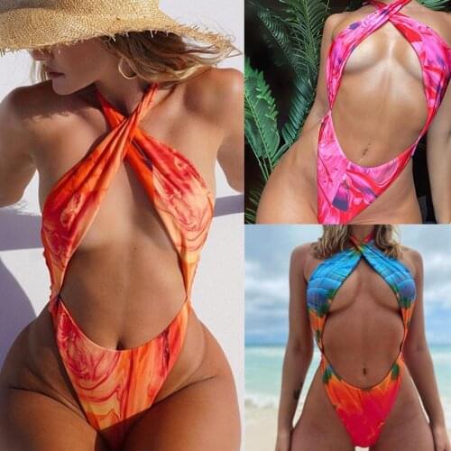 Women Summer Sexy One-piece Swimsuit Fashion Backless Monokini Bathing Suitwear dropshipping