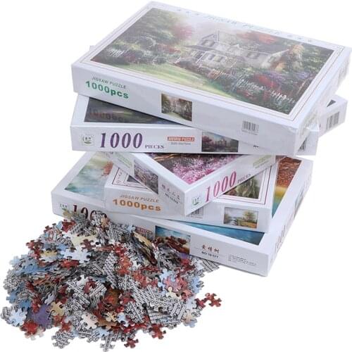 1000 Pieces/Box 50 * 75cm Multi-type Beautiful Scenery Assembling Puzzles For Adults Kid Puzzle Educational Toy Puzzle Game