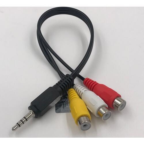3.5mm Male to 3 RCA Female Stereo Audio Video Cable Television Adapter Wire AV A/V TV Adapter For TV Box Smart TV 25cm