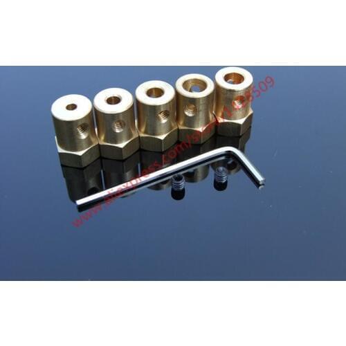 3-8mm K355 Copper Hexagonal 18mm Length Coupling RC Small DIY Car Shaft Coupler Parts