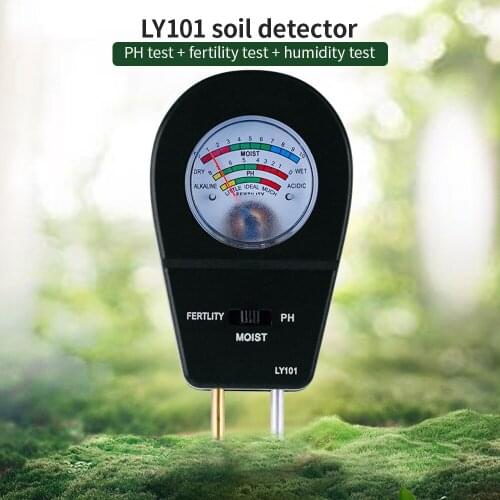 3 in 1 Soil PH Meter Sunlight PH Tester Garden Flowers Soil Moisture Sensor Meter Plants Acidity Humidity PH Monitor Detector