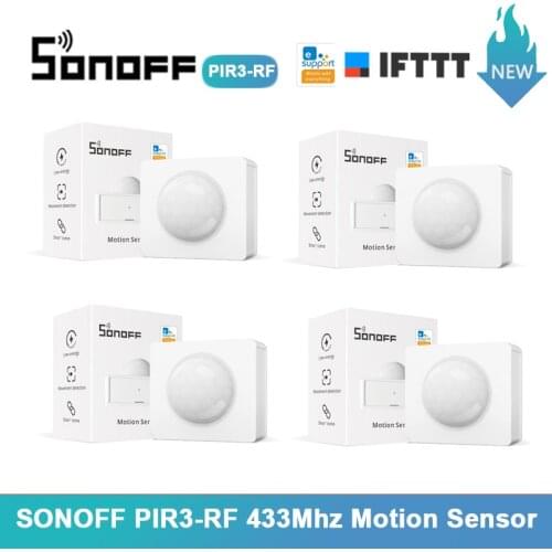 1-10pcs SONOFF PIR3-RF PIR Motion Sensor Smart Scenes Dual Mode Alarm Sync via eWelink APP SONOFF 433MHz RF Bridge Required