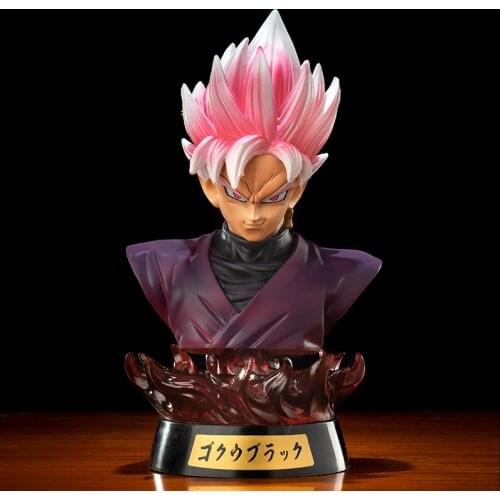 Dragon Ball GK Bust of Son Goku with Pink Hair Lightening Birthday Gifts Action Figure Ornament Model Toys