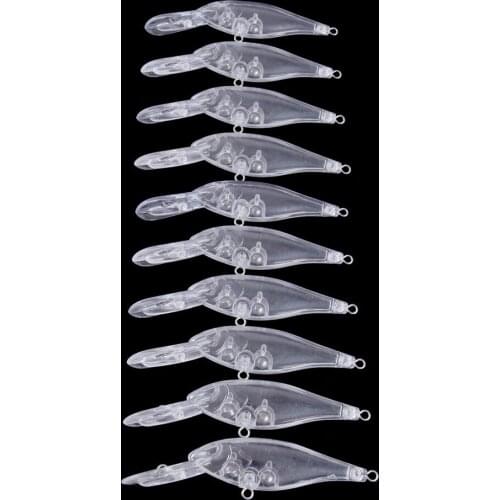 HENGJIA 10PCS 10CM 8.5G Blank Crankbait Minnow wobbler Unpainted Hard Bait Fishing Lure Bodies Tackle Hard Fishing Lures