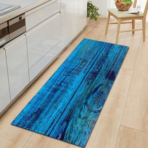 Red Series Wood Grain Kitchen Mat Entrance Door Mat Home Corridor Floor Decoration Bedroom