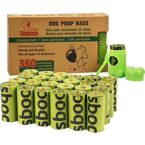 Dog Poop Bags Garbage Bag Degradable Environmentally Portable Pick-up Dispenser Rounded For Dog Cat Pet Supply Dispenser Rounded