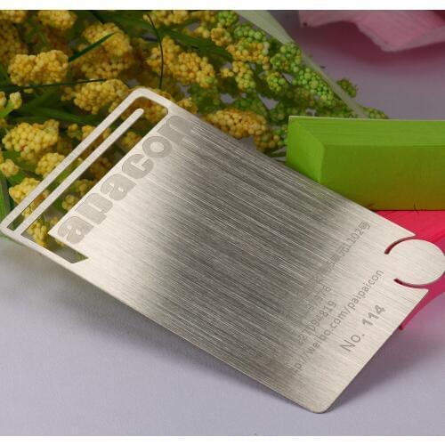 Metal card stainless steel card custom metal brushed business card stainless steel business card production