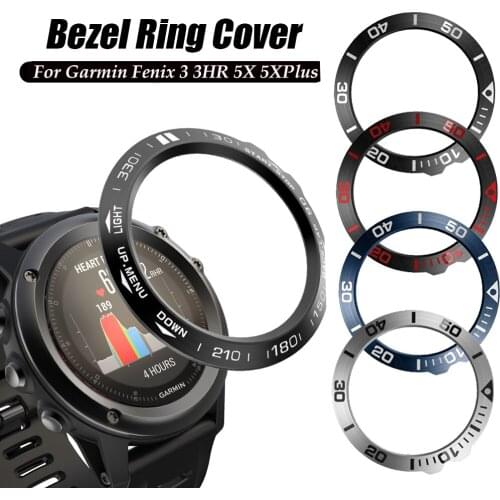 Metal Outer Edge Cover For Garmin Fenix 3 3HR 5X Plus Bezel Rings Dial Scale Speed Anti Scratch Protective Case Watch Accessorie
