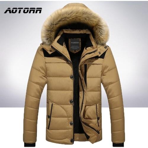 Thick Fleece Cotton Parkas Men Winter Windbreak Warm Zipper Hooded Bomber Jacket Mens Thermal Snow Windproof Parka Male Clothing