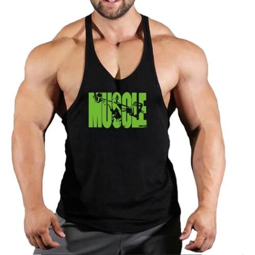 New Arrivals Bodybuilding stringer tank top male Cotton Gym sleeveless shirt men Fitness Vest Singlet sportswear workout tanktop