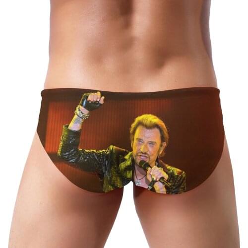 New Hot Mens Swimsuit Swimwear Male Sexy Swimming Shorts Men Surf Board Beach Shorts Johnny Hallyday Men Swim Trunks