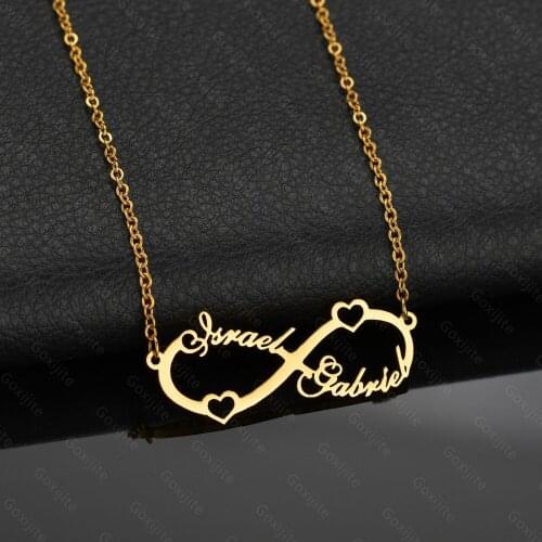 Stainless Steel Custom Necklace Name Necklace Custom Eight-Character Lettered Womens Pendant Women Men Jewellry Gift