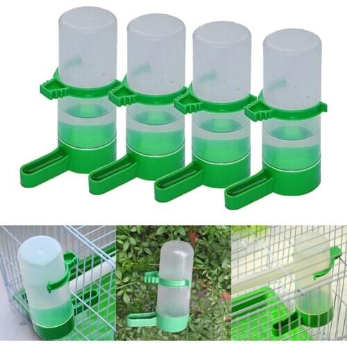 4pcs Aviary Birds Water Bottle Pet Feeder Waterer Clip Drinking Bowls for Birds Budgie Cockatiel Lovebird Farming Equipment