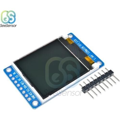1.44" inch Serial 128x128 ST7735S Full Color TFT LCD Display Module 8 Pin SPI Serial Interface Replace 3.3V OLED for Arduino