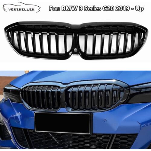 Car Front Grill Kidney Grill Replacement For BMW G20 G28 320 330 340 2019 2020 Front Bumper Grill Mesh Single Slat M Color