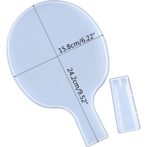 Crystal Epoxy Resin Mold Ping Pong Racket Casting Silicone Mould DIY Crafts Tool LX9E