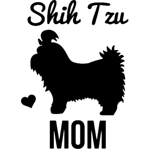 S51230 Various Sizes/Colors Car Stickers Vinyl Decal Cute Shih Tzu Lover MOM Motorcycle Decorative Accessories Creative