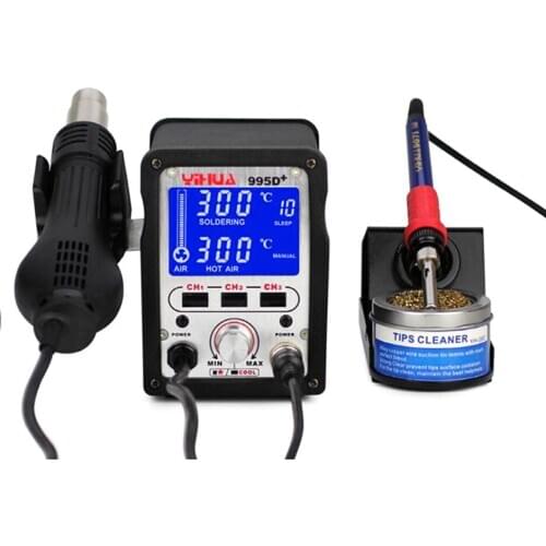 Hot air welding table hot air welding table two in one double number display welding table YIHUA 995D