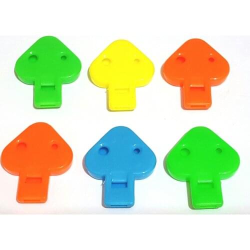 6 piece Flat whistle - ideal for Boys Girls Kids birthday party favor Pinata bag filler game gift toys prize gift carnival